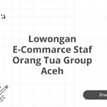 Lowongan E-Commarce Staf Orang Tua Group Aceh