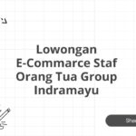 Lowongan E-Commarce Staf Orang Tua Group Indramayu