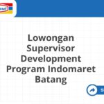 Lowongan Supervisor Development Program Indomaret Batang