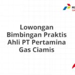 Lowongan Bimbingan Praktis Ahli PT Pertamina Gas Ciamis
