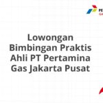 Lowongan Bimbingan Praktis Ahli PT Pertamina Gas Jakarta Pusat