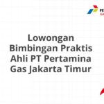 Lowongan Bimbingan Praktis Ahli PT Pertamina Gas Jakarta Timur