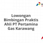 Lowongan Bimbingan Praktis Ahli PT Pertamina Gas Karawang