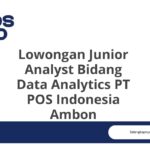 Lowongan Junior Analyst Bidang Data Analytics PT POS Indonesia Ambon