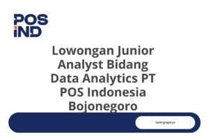 Lowongan Junior Analyst Bidang Data Analytics PT POS Indonesia Bojonegoro