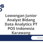 Lowongan Junior Analyst Bidang Data Analytics PT POS Indonesia Karawang