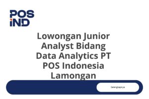Lowongan Junior Analyst Bidang Data Analytics PT POS Indonesia Lamongan