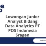 Lowongan Junior Analyst Bidang Data Analytics PT POS Indonesia Sragen