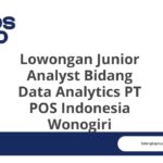 Lowongan Junior Analyst Bidang Data Analytics PT POS Indonesia Wonogiri