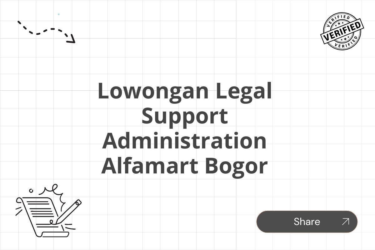 Lowongan Legal Support Administration Alfamart Bogor