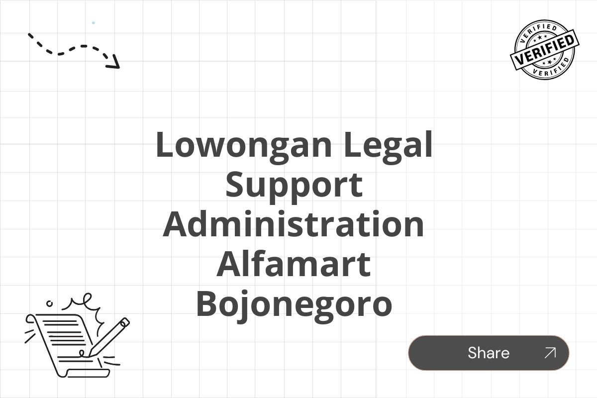 Lowongan Legal Support Administration Alfamart Bojonegoro