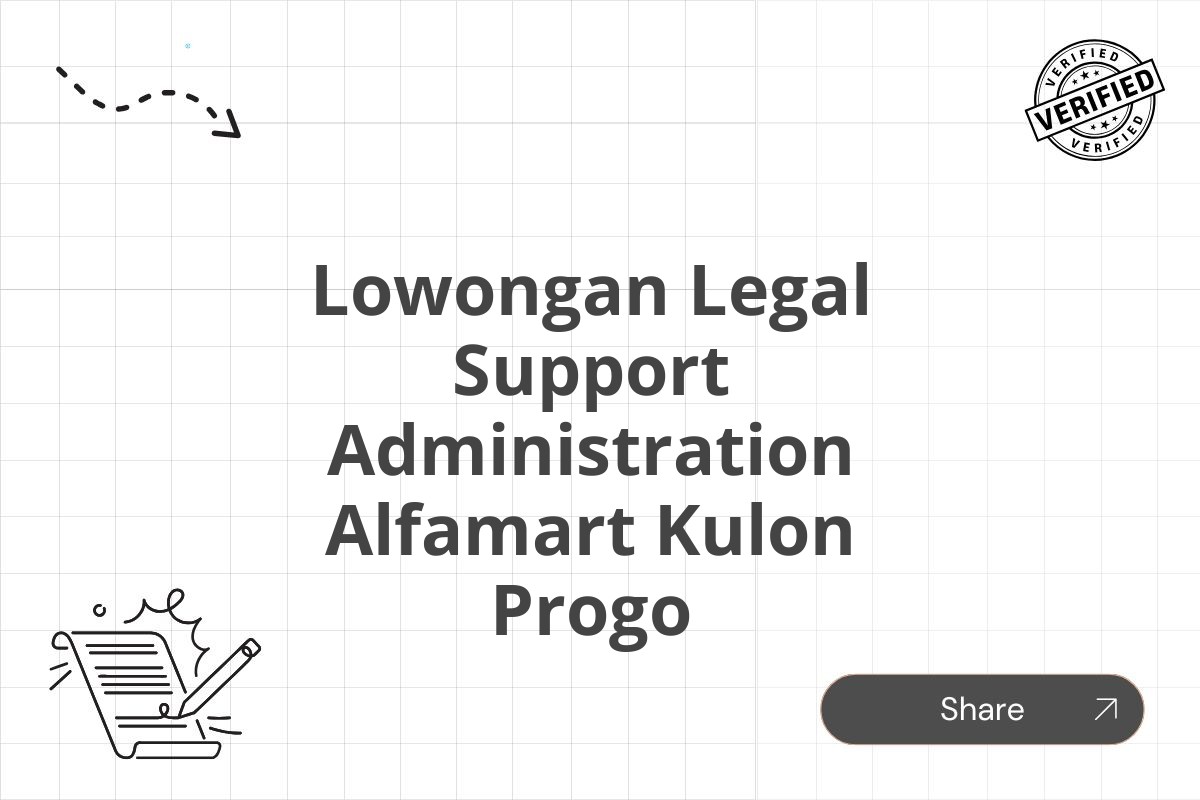 Lowongan Legal Support Administration Alfamart Kulon Progo