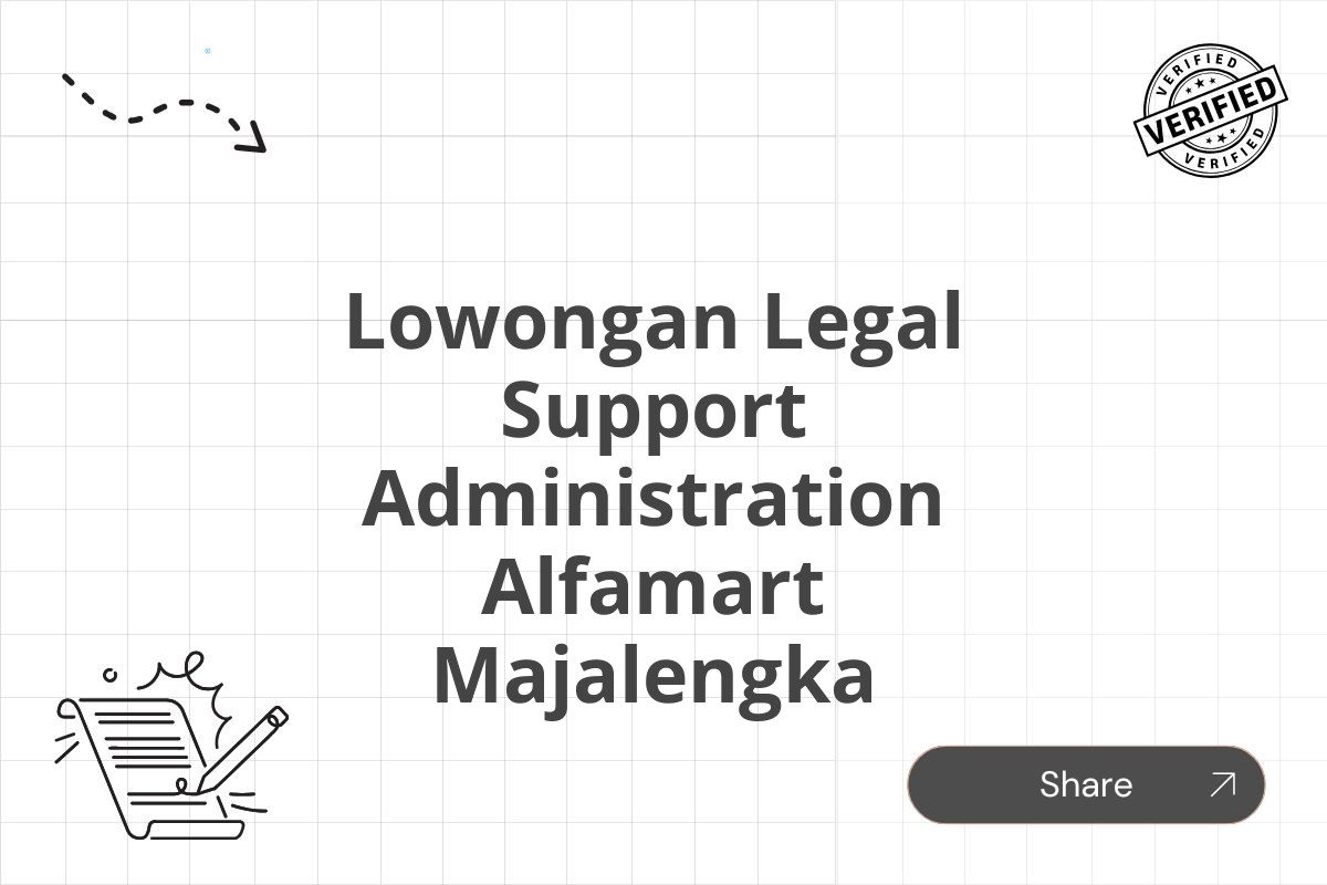 Lowongan Legal Support Administration Alfamart Majalengka