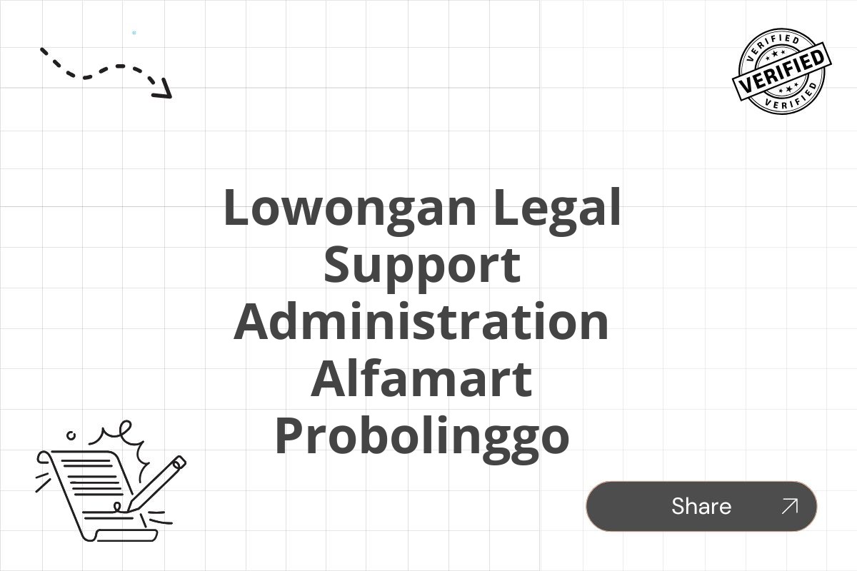 Lowongan Legal Support Administration Alfamart Probolinggo