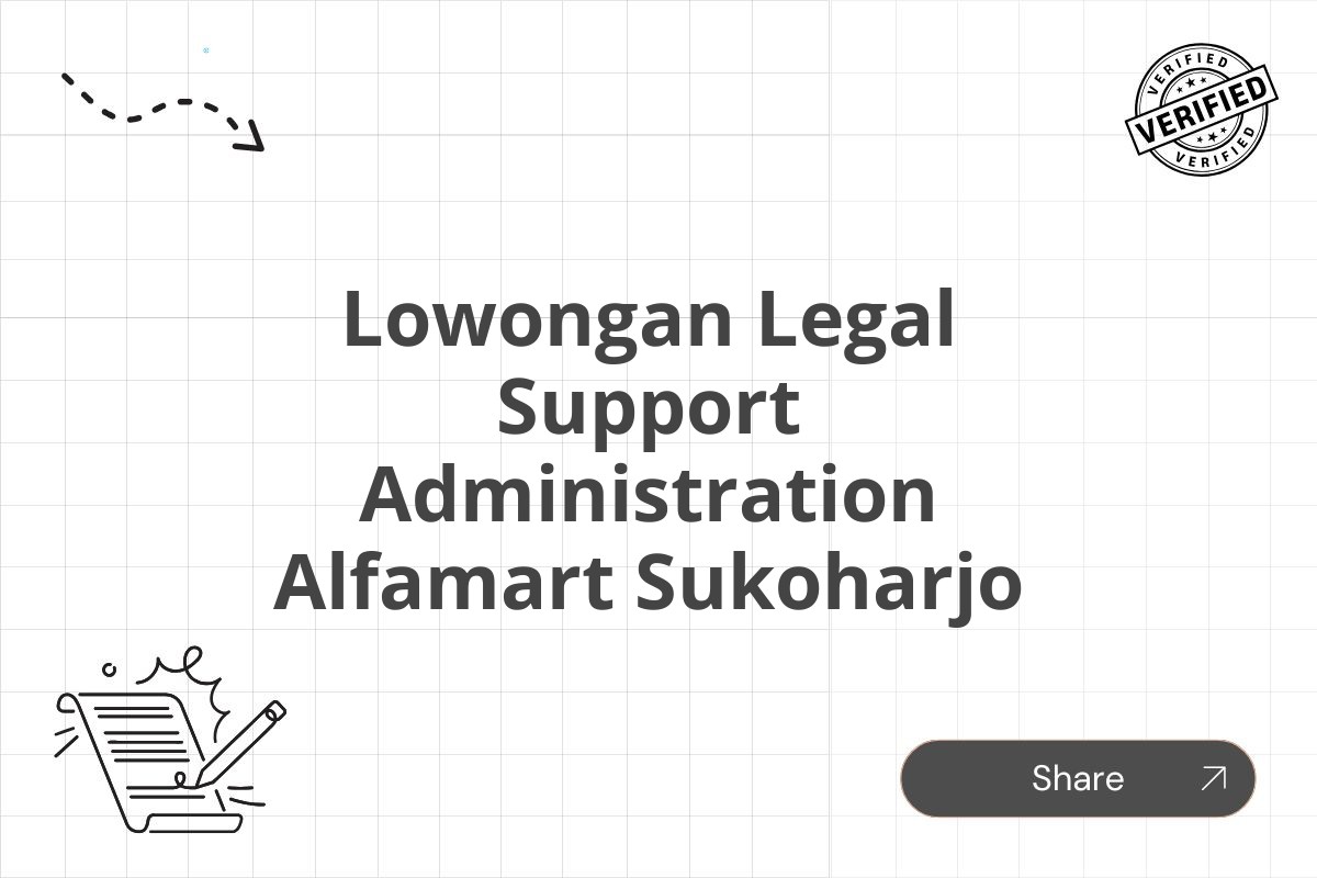 Lowongan Legal Support Administration Alfamart Sukoharjo