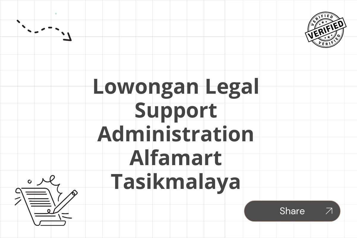 Lowongan Legal Support Administration Alfamart Tasikmalaya