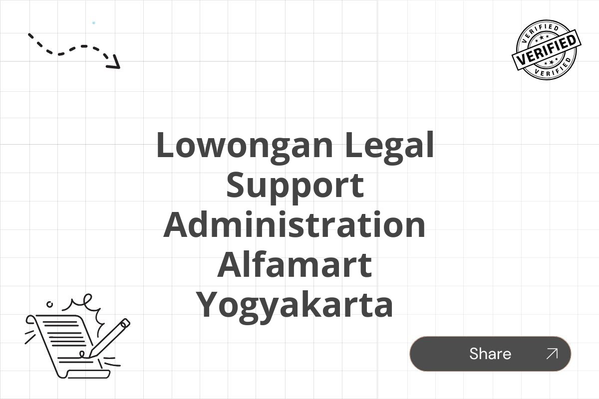 Lowongan Legal Support Administration Alfamart Yogyakarta