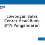 Lowongan Sales Center Head Bank BTN Pangandaran