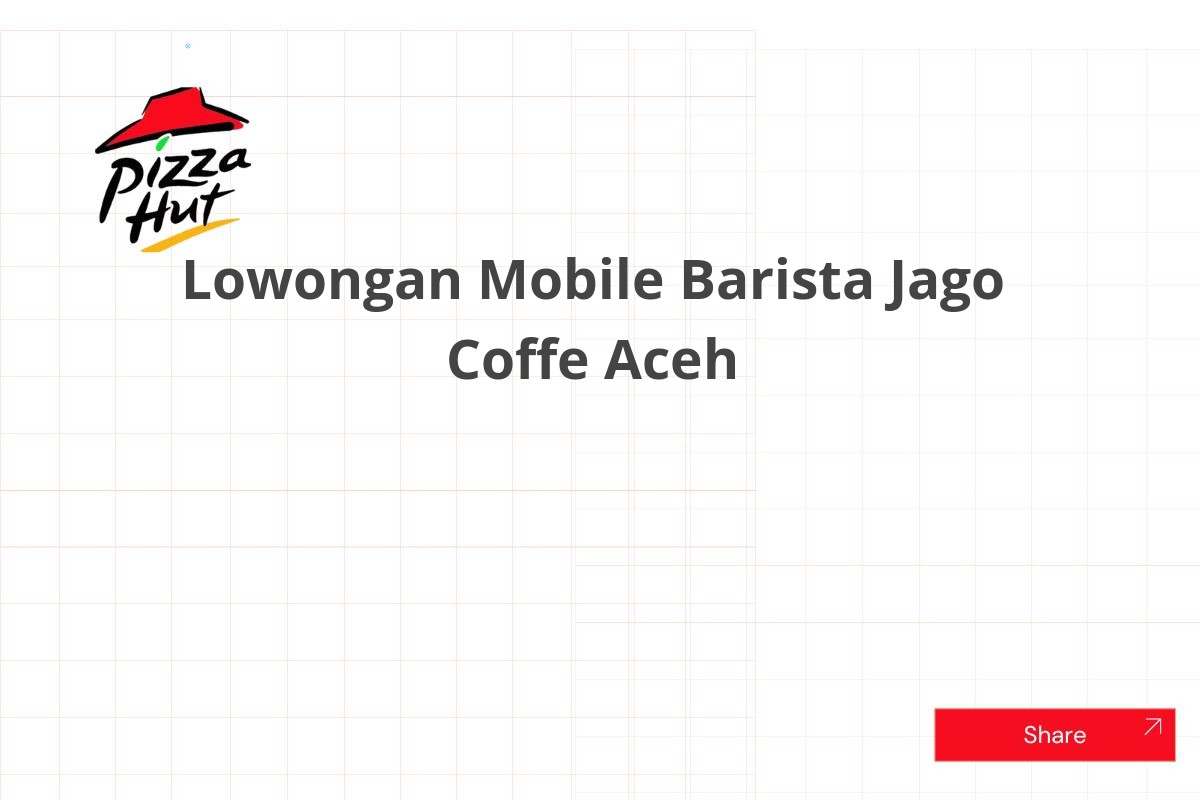 Lowongan Mobile Barista Jago Coffe Aceh