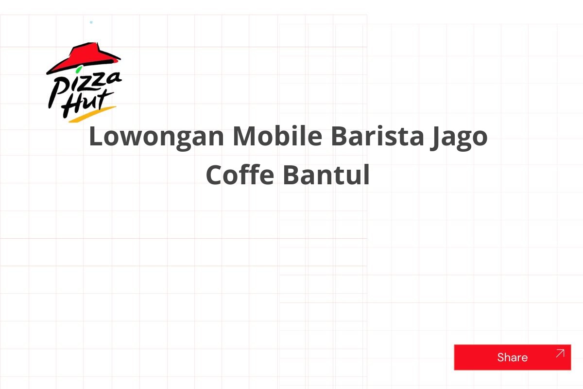 Lowongan Mobile Barista Jago Coffe Bantul