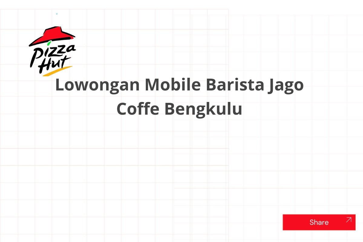 Lowongan Mobile Barista Jago Coffe Bengkulu